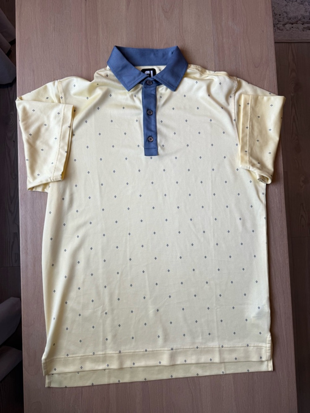 FootJoy Pale Yellow Golf Polo Shirt Size Medium